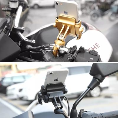 Aluminum alloy bicycle or motorcycle mobile holder